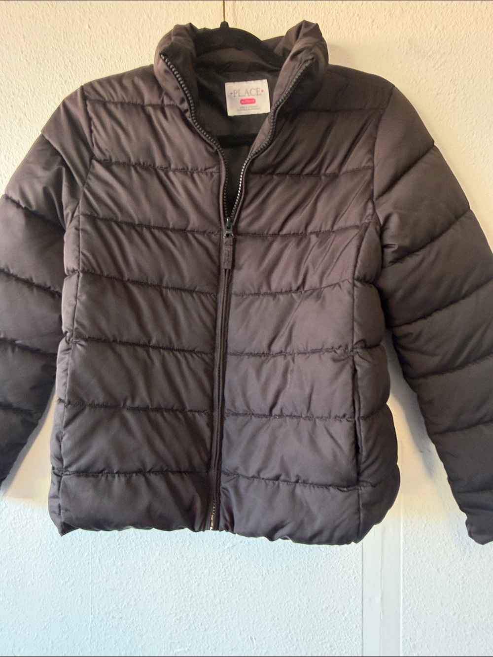 The Children's Place Girls' Charcoal Puffer Jacket